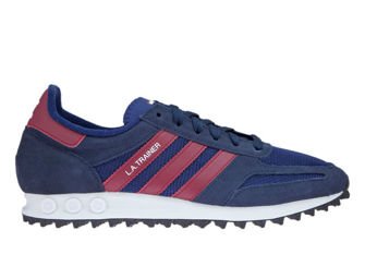 adidas burgundy and blue trainers