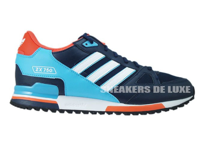 S79194 adidas ZX 750 Collegiate Navy Footwear White Bright Cyan S79194 adidas Originals mens