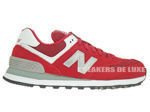 WL574SRG New Balance 574 Red / Grey Suede