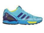 AF6303 adidas ZX Flux bright cyan / collegiate purple / bright yellow