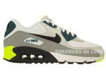 537384-105 Nike Air Max 90 Essential White/ Black Prune-Light Base Grey-Base Grey